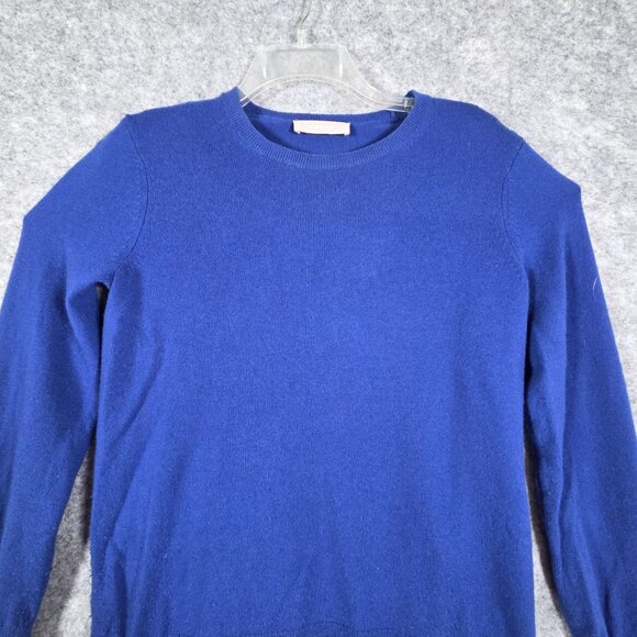 Everlane Women's Cashmere Knit Sweater Crewneck Long Sleeve Pullover Blue Size M - Picture 2 of 8